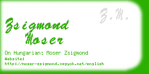 zsigmond moser business card